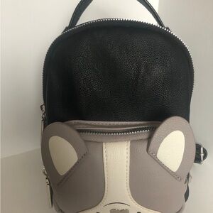 Betsey Johnson Grey French Bulldog Mini Backpack (NWT)